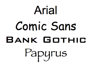 4 Examples of San Serif Fonts